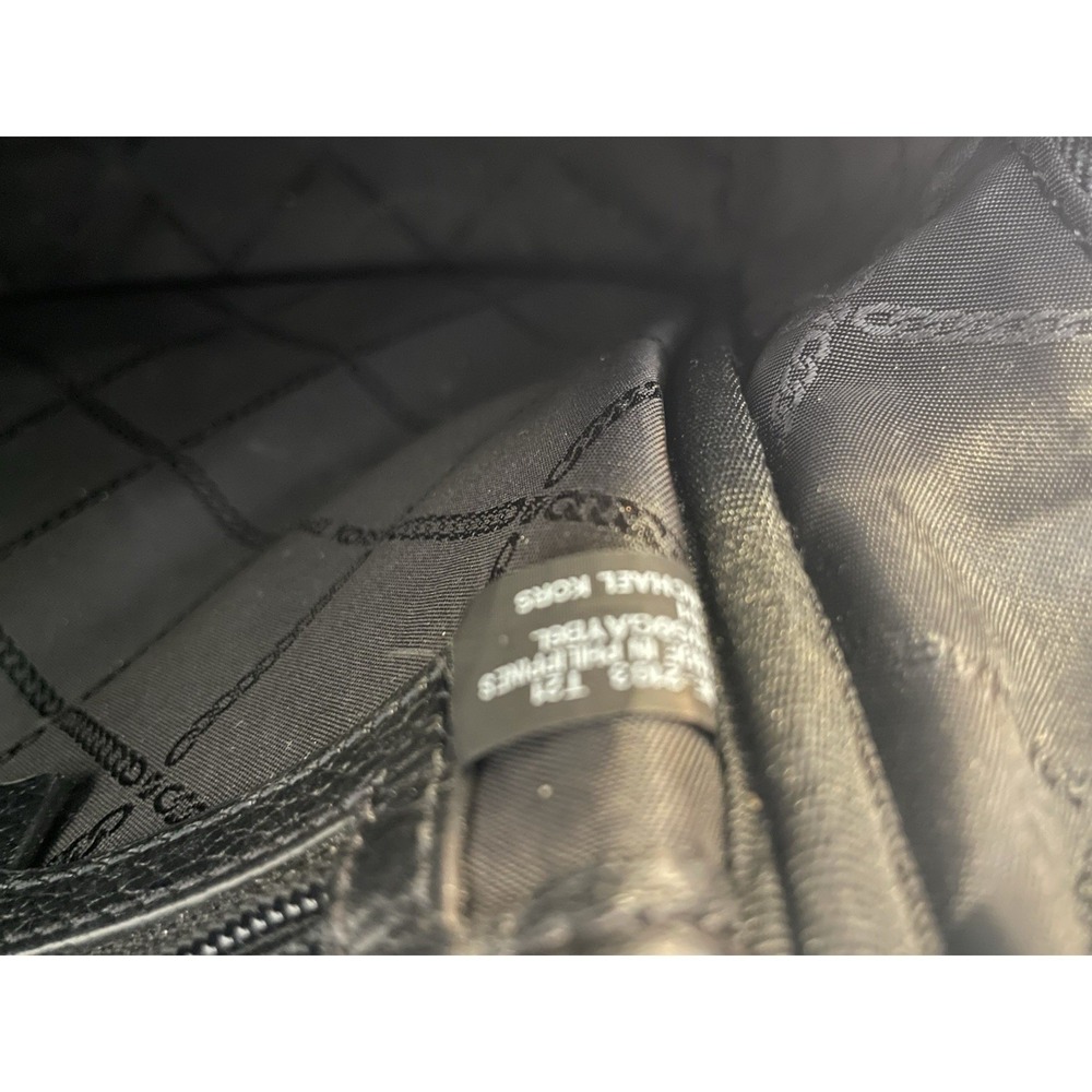 Michael Kors pebbled leather Abbey Backpack Leather Logo - Picture 9 of 13